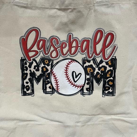 Canvas Tote Bag | Baseball Mom Bag - Picture 6 of 6